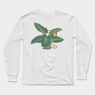 Cat with flowers Long Sleeve T-Shirt